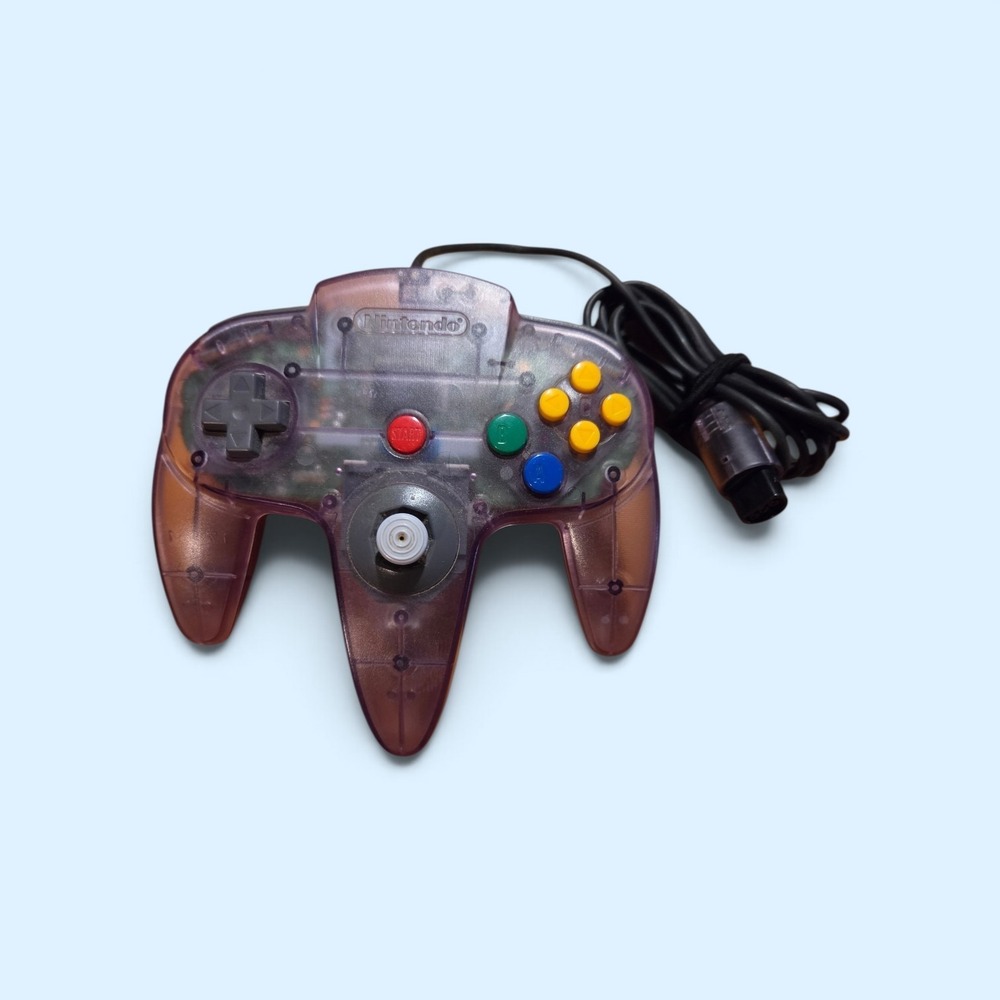 Authentic Nintendo 64 Atomic Purple Controller Works Perfect!